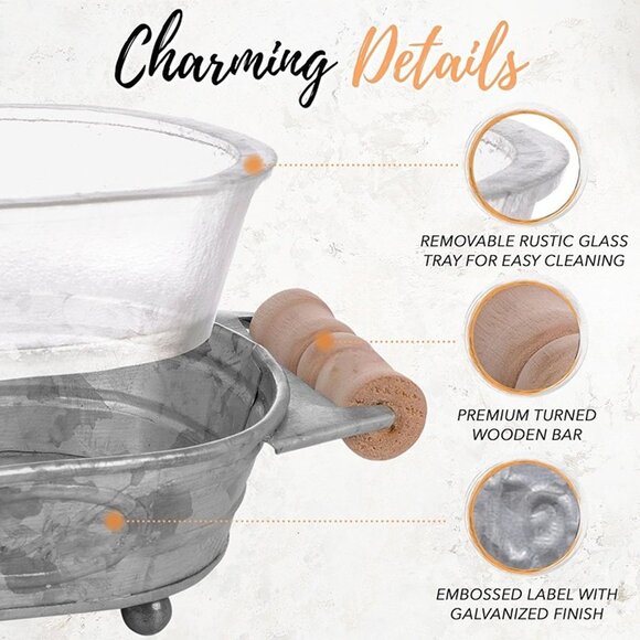 NEW  Galvanized Farmhouse Soap Dish for Bathroom - Picture 5 of 8